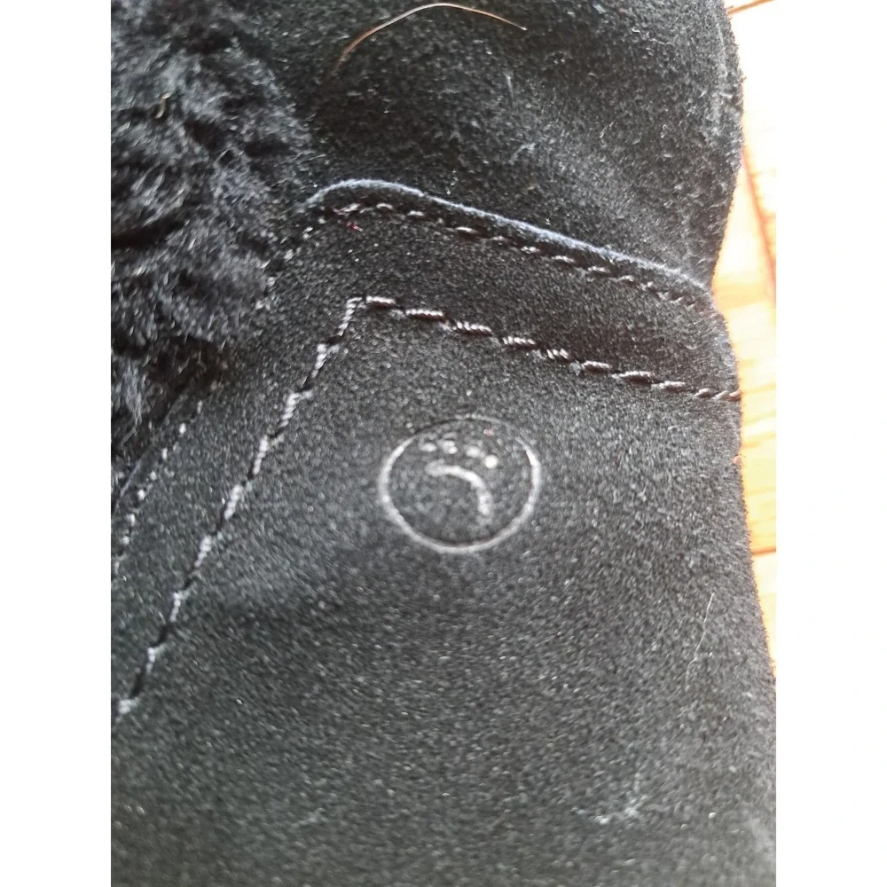 Baretraps Women's Catchy Tall Boots  10 M Black Suede Leather Faux Fur Lining